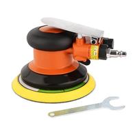 Lijadora excéntrica industrial de aire comprimido de 150 mm, 10000 rpm, lijadora neumática de alto rendimiento para coche y madera (Orange)