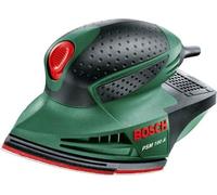 Lijadora multiusos Bosch PSM 100 A, incluye 3 hojas de lija (G80, G120, G160), maletín de plástico