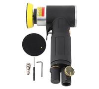 Lijadora neumática PolyGen, pulidora orbital de 16000 rpm a 6,3 kg de presión, kit con almohadillas traseras de 2 y 3 pulgadas para lijado y pulido detallados