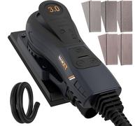 Lijadora orbital 3mm sin escobillas MAXXT, Lijadora electrica 350W velocidad ajustable-4000-10000/RPM, Freno automático-2s, Recolección automática polvo, superficie lijado(198 * 70mm)-10 papeles lija