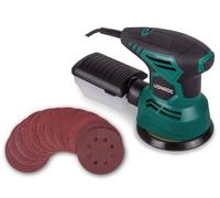 Lijadora orbital aleatoria 300W | Incluye caja recolectora de polvo y 12 papeles de lija