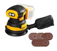 Lijadora orbital aleatoria inalámbrica de 11000 rpm, compatible con baterías DEWALT 20 V. Incluye bolsa para polvo, cubierta protectora y papel de lija para lijar y pulir