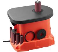 Lijadora orbital de husillo, modelo de banco con 2000 RPM, equipada con 6 mandíbulas (12,776,2 mm), un recorrido de 16 mm y una mesa de hierro fundido de 397 x 295 mm, ideal para el acabado de muebles