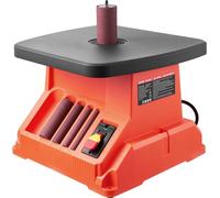 Lijadora orbital de husillo, modelo de banco con 2000 RPM, equipada con 6 mandíbulas (12,776,2 mm), un recorrido de 16 mm y una mesa de trabajo de 390 x 415 mm, ideal para el acabado de muebles, traba
