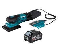 Lijadora oscilante a batería Makita BO 005 CGU1, 40 V máx., 80 x 130 mm, carrera de 3,0 mm, sin escobillas + 1 batería de 4,0 Ah —sin cargador—