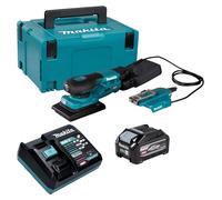 Lijadora oscilante a batería Makita BO 005 CGU101, 40 V máx., 80 x 130 mm, carrera de 3,0 mm, sin escobillas + 1 batería de 4,0 Ah + cargador + maletín Makpac