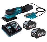 Lijadora oscilante a batería Makita BO 005 CGU201, 40 V máx., 80 x 130 mm, carrera de 3,0 mm, sin escobillas + 2 baterías de 4,0 Ah + cargador