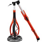 Lijadora para paneles de yeso, 950W, eléctrica. Herramienta para eliminar techos con textura ("popcorn"), con 7 velocidades variables (1000-2300 RPM), luz LED de doble nivel, mango plegable y extensib