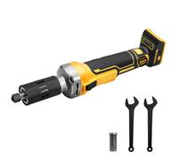 Lijadora Recta Inalámbrica para Dewalt 20V (sin Batería) | Amoladora Recta sin Escobillas, Portabrocas 3 y 6 mm, 4 Velocidades Ajustables, para Lijar y Cortar