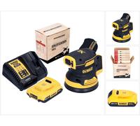 Lijadora rotorbital sin cable DeWalt DCW 210 D1 18 V 125 mm sin escobillas + 1x batería recargable 2,0 Ah + cargador + 1x juego de discos lijadores Toolbrothers TURTLE