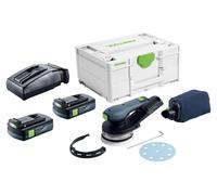 Lijadora rotorbital sin cable Festool ETSC 2 125-Basic 18 V 125 mm sin escobillas + 2x batería recargable 3,0 Ah + cargador + systainer