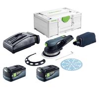 Lijadora rotorbital sin cable Festool ETSC 2 150-Basic 18 V 150 mm sin escobillas + 2x batería 5,0 Ah + cargador + systainer