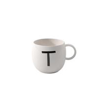 like. by Villeroy & Boch - Letters taza grande T, 380ml, Porcelana Premium, blanco