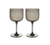 Villeroy & Boch – Copas de vino Like Glass Smoke – Set 2 piezas, gris, aptas para lavavajillas