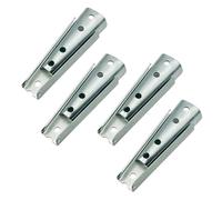 LIKERAINY Conectores de metal cónicos resistentes para panel de cabecero oculto, ganchos entrelazados, soportes de enclavamiento para muebles, maderas, sofá, cama, montaje en pared, 4 juegos