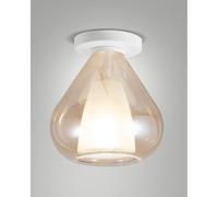 Lila - Lámpara de techo redonda de 20 cm de diámetro Fabas Luce - Aplique con bombilla LED E27 máx. 40 W - Ámbar