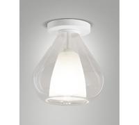 Lila - Lámpara de techo redonda de 20 cm de diámetro Fabas Luce - Aplique con bombilla LED E27 máx. 40 W - Transparente