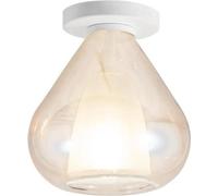 Lila: Lámpara de techo redonda, diámetro 20 cm, Fabas Luce.Lámpara de pared con bombilla LED E27, máximo 40W, color ámbar