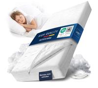 LILENO HOME Funda de colchón infantil de 70 x 140 cm con cremallera, colchón no incluido, protector de colchón lavable de microfibra, funda protectora para colchones (redondo), altura 8 - 10 cm