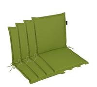 LILENO HOME Juego de 4 cojines para silla de jardín [tipo reclinable bajo] en verde manzana