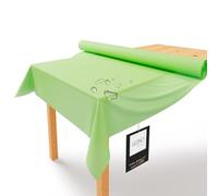 LILENO HOME Rollo de mantel de 1,10 x 25 m, mantel verde manzana de fieltro, similar a la tela, lavable en rollo, rollo de mantel desechable, rollo de mantel de papel desechable, alternativa