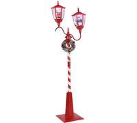 LILI HOME Farola Navideña LED con Movimiento Interno y Música - 225 cm - Ideal para decorar entradas, salones, escaparates o jardines cubiertos durante la temporada navideña. Cada farol cuenta con un