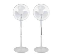 LILI HOME Pack de 2 Ventiladores de Pie Ø43cm 45w Diseñado para proporcionar una excelente circulación de aire, este ventilador es perfecto para cualquier habitación de tu hogar u oficina. La altura d