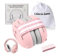 Lilian&Gema 2 en 1 Cascos Bebe Antiruido-Protectores auditivos para bebés