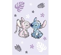 Jerry Fabrics Manta de forro polar Lilo and Stitch 100 x 150 cm 100% poliéster morada