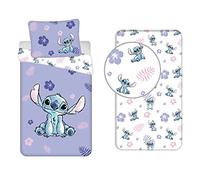 Lilo y Stitch 3 Piezas Funda Nórdica 140x200 + Funda + Bajera 100% Algodón