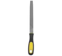 Lima Plana para Metal de Mano con Mango, Acero al Carbono | Dientes Medios, Hoja Lisa, Agarre Antideslizante, para Bordes y Rebabas, Taller, Caja de Herramientas Color