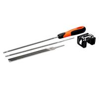 Bahco 168-COMBI-5.5-6924, juego de limas para cadenas, mango ERGO, 200 mm, diámetro 5.5 mm, incluye 1 pieza de ayuda para el limado