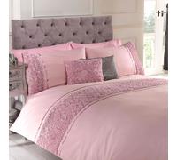 Limoges Rosa Volantes Blush Individual Tapa y Funda de Almohada Nórdicas