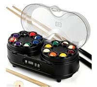 Limpiador automático de bolas de billar, máquina pulidora de bolas de billar con pantalla táctil LCD, motor dual y rotación bidireccional para uso doméstico y comercial