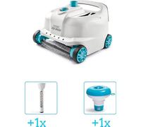 Limpiador automático para piscinas - Aspirador automático de 3 piezas - Incluye termómetro y dispensador de cloro - Adecuado para todo tipo de piscinas - Ideal para piscinas grandes