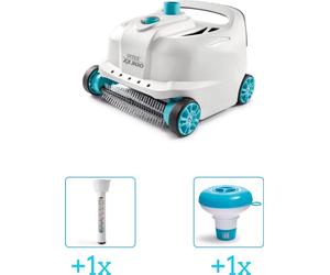 Limpiador automático para piscinas - Aspirador automático de 3 piezas - Incluye termómetro y dispensador de cloro - Adecuado para todo tipo de piscinas - Ideal para piscinas grandes