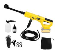 Limpiador de alta presión compatible con Dewalt 18/20 V, portátil de 69 bar, pistola de limpieza a presión con boquilla de pulverización 6 en 1, manguera de 5 m para riego de suelo de coche (sin