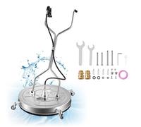 Limpiador de superficies para hidrolavadora VEVOR, de 762 mm, con rodillos, ideal para limpiar entradas de vehículos, aceras y bordillos. Fabricado en acero inoxidable, con una presión máxima de 276 b