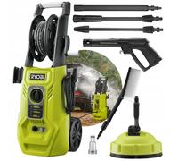 Limpiadora a presión eléctrica RYOBI RY140PWA, con una presión de 140 bares, 1800 W, incluye accesorio de limpieza de superficies y otros accesorios
