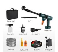 Limpiadora a presión - Limpiadora de superficies - Inalámbrica - 3500W - 200 bares - Motor sin escobillas - 1 batería
