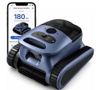 Limpiafondos Automático, robot inalámbrico limpieza de suelos, robot autonomía de 180 minutos, robot aspirador para piscinas con filtro de 180 μm