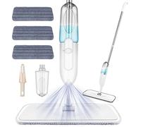 Limpiaparabrisas con función de pulverización con 3 Almohadillas de Limpieza y depósito de Agua de 500 ml, mopa pulverizadora para Azulejos, Laminado, mármol, Madera Dura
