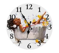 Limtula Reloj de Pared con Pilas, Relojes Decorativos Modernos Que no Hacen tictac para Cocina, baño, Sala de Estar, Oficina, decoración del hogar, Relojes Decorativos para Estante
