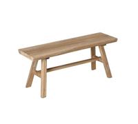 LIN HOME Banco Madera Maciza de Estilo WABI Sabi-Banqueta de Madera Envejecida con Diseño Rústico-Asiento de Madera Natural para Recibidor, Salón, Dormitorio, Comedor y Pasillo 100x32x41cm XZ-24895