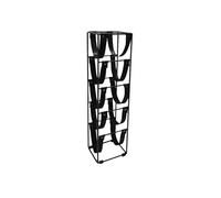 LIN HOME Botellero Vertical de Metal Negro para 5 Botellas, Soporte Individual para Vino, Estante Decorativo para Bar Doméstico, Cocina, Comedor y Despensa,15x12x55.5cm,RS22207