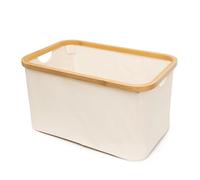 LIN HOME Cesta plegable para la colada 30L - Cesta resistente al agua para ropa seca y mojada - Cesta para ropa y sábanas - ideal para lavandería, baño y dormitorio -RS22111-1 - 45x30x24.5cm-Blanco