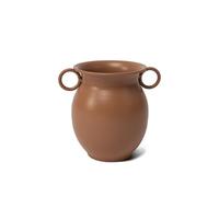 LIN HOME Macetero de Hierro Forjado para Plantas 13x10cm Ø - Maceta Resistente, Exquisitas y Delicadas para Jardín, Balcon, Terraza Color Marrón