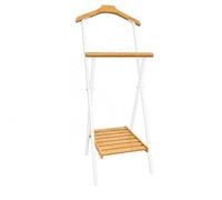 LIN HOME Perchero Valet de Pie Moderno de Madera y Metal - Perchero Pie Moderno Multifuncional para Ropa de Hombre o Mujer (Blacno, 92 cm x 45 cm x 42 cm)