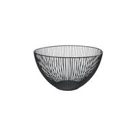 LIN HOME Regalo Del Día De La Madre: Cesta De Frutos Radial De Alambre Negro XZ-23155 - Canasta Moderna Para Encimera De Cocina, Comedor Y Salón - Almacenamiento Decorativo Para Frutas, Verduras Y Mer