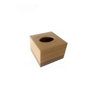 LIN HOME RS02174 Caja Portapañuelos de Bambú Natural 24x13x7cm Rectangular Descartables - Dispensador de Toallitas para Cocina, Comedor, Baño - Compatible con Paquetes Estándar